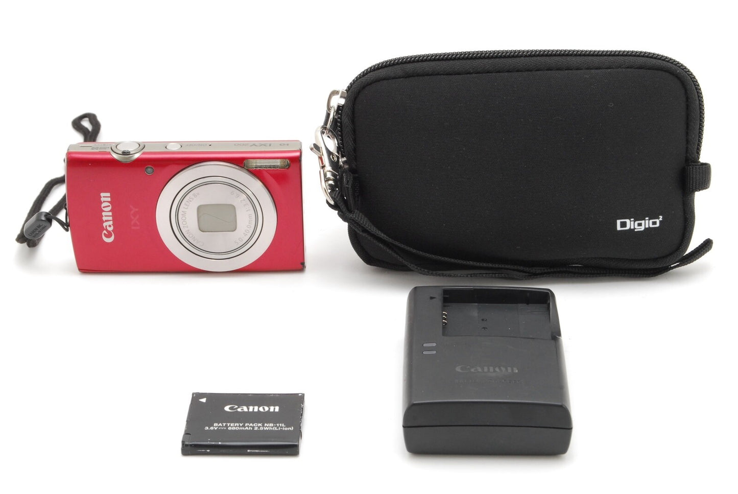 【Exc+5 w /Case】Canon IXY 200 Red PowerShot ELPH  IXUS 20MP Digital Camera JAPAN